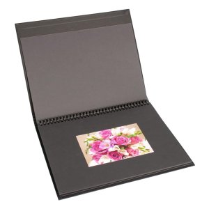 HNFD Album fotografico BELDA Lino nero 22x29,7 cm 30 pagine nere