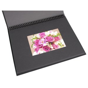 HNFD Album fotografico BELDA Lino nero 22x29,7 cm 30 pagine nere