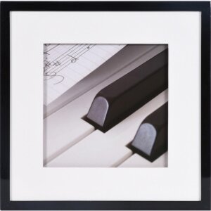 Cornici in legno per pianoforte 30x30 cm nero effetto 3D