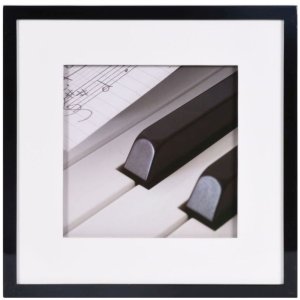 Cornici in legno per pianoforte 30x30 cm nero effetto 3D