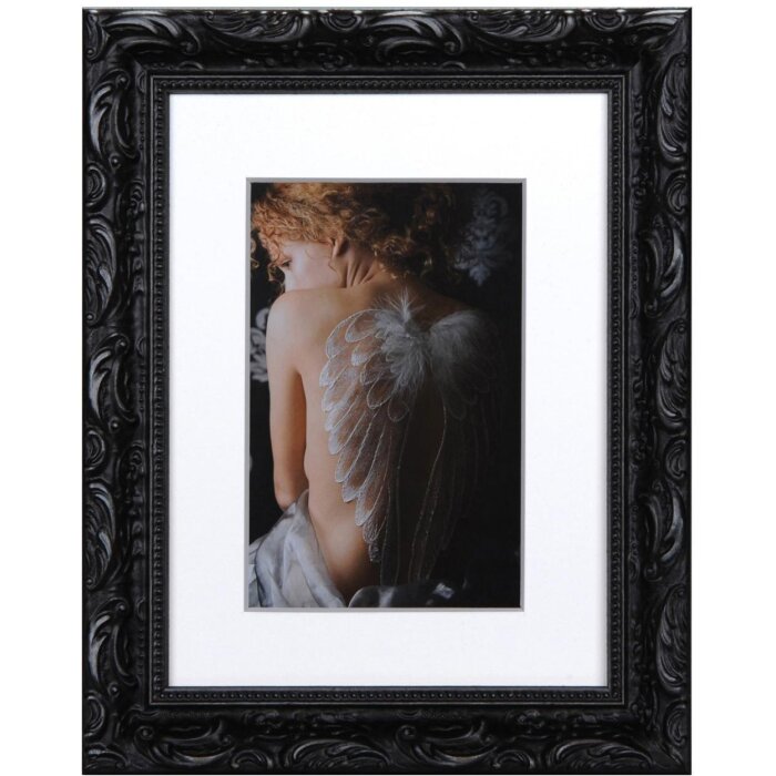 Cornice barocca chic 15x20 cm nero