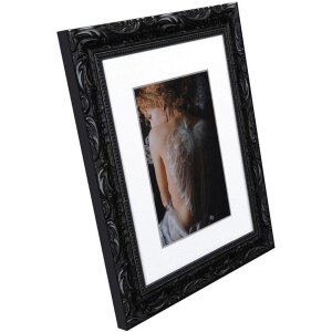 Cornice barocca chic 15x20 cm nero