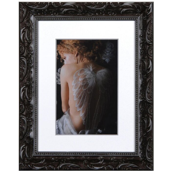 Cornice chic barocca 15x20 cm grigio scuro