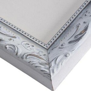 Cornice barocca chic 18x24 cm bianco