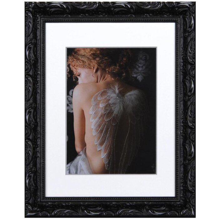 Cornice barocca chic 18x24 cm nero