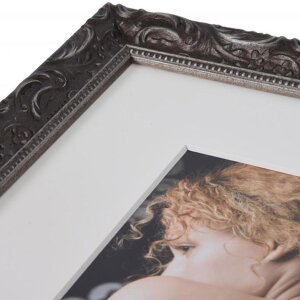 Cornice barocca chic 18x24 cm grigio scuro