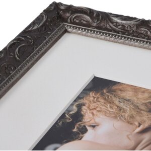 Cornice barocca chic 18x24 cm grigio scuro