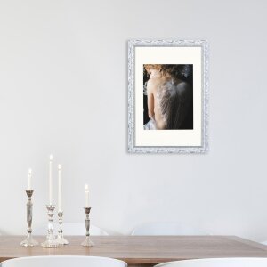 Cornice barocca chic 20x30 cm bianco