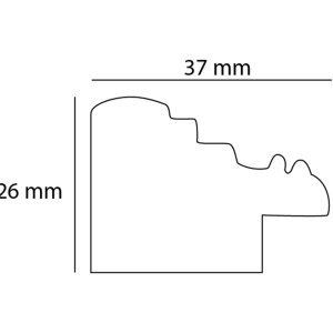 Cornice Chic Barocco 40x50 cm bianco