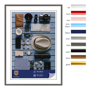 Henzo Cornice in plastica Napoli 50x70 cm acciaio