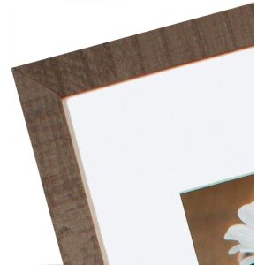 Henzo Cornice in legno Driftwood 30x30 cm marrone scuro con passepartout 18x18 cm