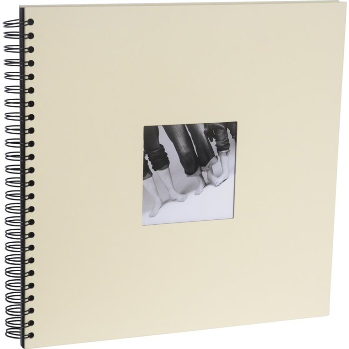 HNFD album a spirale Khari scamosciato a righe 33x33 cm 50 pagine nere