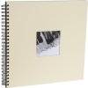 HNFD album a spirale Khari scamosciato a righe 33x33 cm 50 pagine nere