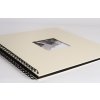 HNFD album a spirale Khari scamosciato a righe 33x33 cm 50 pagine nere