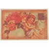 Biglietto angelo con bouquet di rose 17,5x12,5 cm