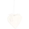 Cuore di legno da appendere 13x13 cm bianco