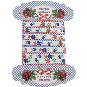Nastro in tessuto con motivo floreale estivo 105 cm