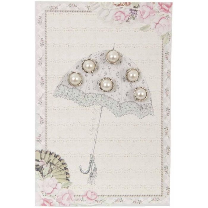 Ombrello in cartoncino con perline 10x15 cm