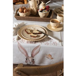 Clayre & Eef CHRFP Piatto Ø 26 cm in ceramica beige Galline