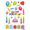 Sticker Compleanno luccicante 2 fogli