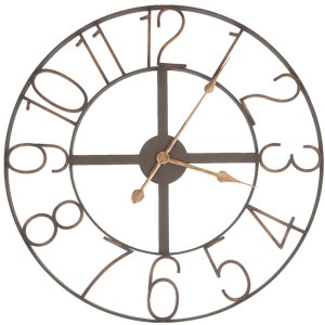 Orologio da parete liscio con cornice in metallo Ø...