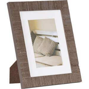 Henzo Cornice in legno Driftwood 15x20 marrone medio con passepartout 10x15 cm