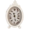 Clayre & Eef 6KL0194 Orologio da tavolo 11x18 cm Metallo bianco Vetro