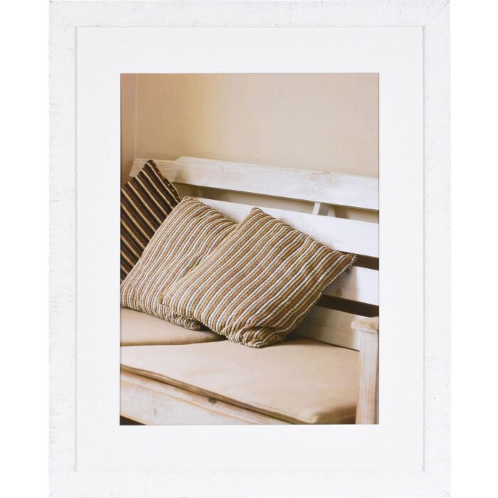 Cornice Henzo in legno Driftwood 40x50 cm bianco con passe-partout 30x40 cm