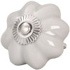 Clayre & Eef Pomello per mobili Ø 5 cm grigio ondulato