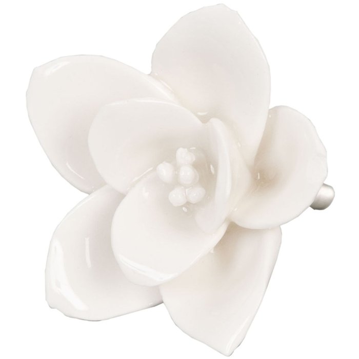 Clayre & Eef 61916 Pomello per porta Fiori Ø 5,5 cm in ceramica beige