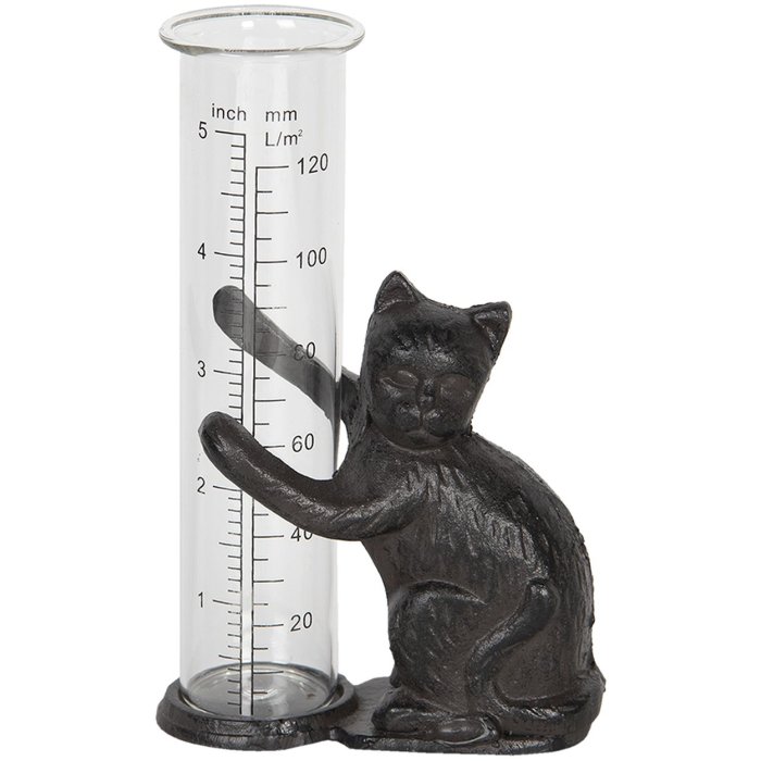 Misuratore di precipitazioni gatto 9x5x16 cm marrone