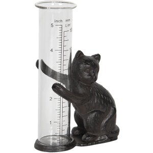 Misuratore di precipitazioni gatto 9x5x16 cm marrone