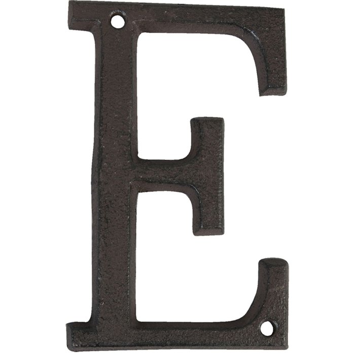 Lettera E in ghisa 13 cm