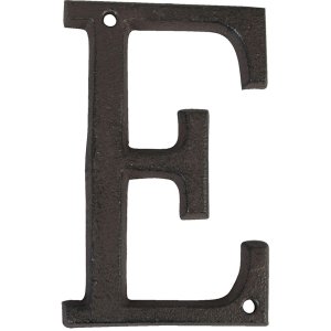 Lettera E in ghisa 13 cm