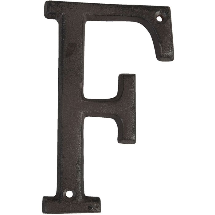 Lettera F in ghisa 13 cm