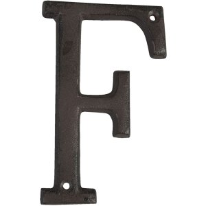 Lettera F in ghisa 13 cm
