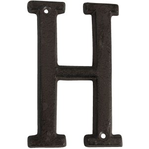 Lettera H in ghisa 13 cm