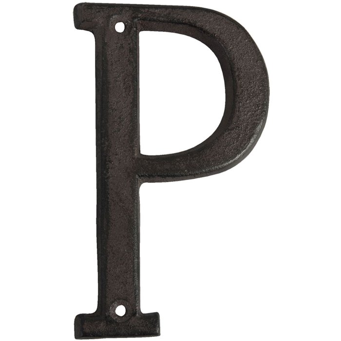 Lettera P in ghisa 13 cm
