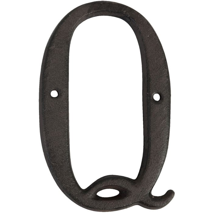 Lettera Q in ghisa 13 cm