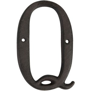 Lettera Q in ghisa 13 cm