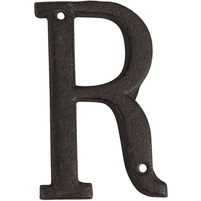 Lettera R in ghisa 13 cm