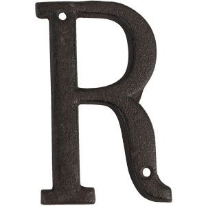 Lettera R in ghisa 13 cm