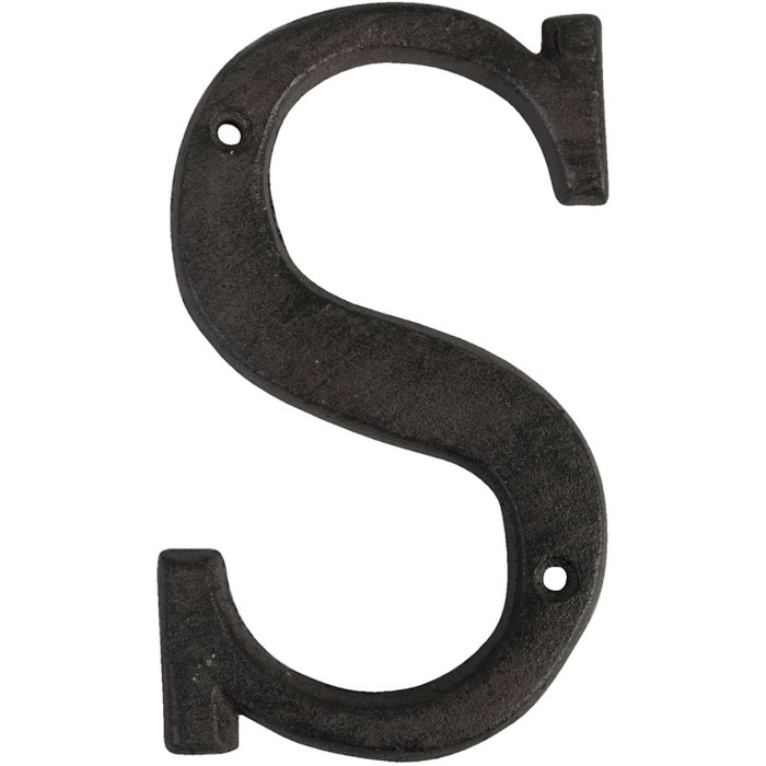 Lettera S in ghisa 13 cm