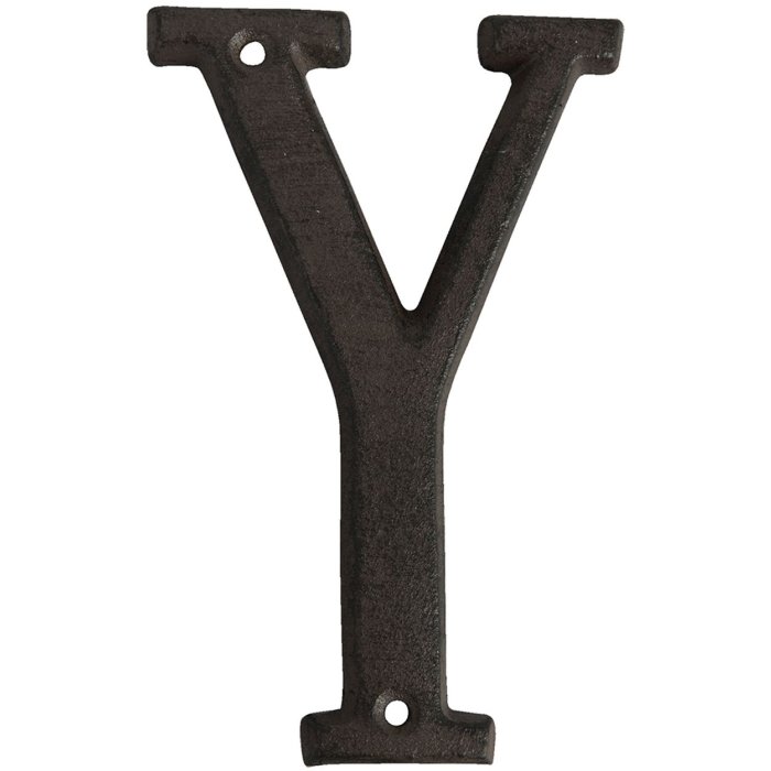Lettera Y in ghisa 13 cm