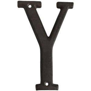 Lettera Y in ghisa 13 cm