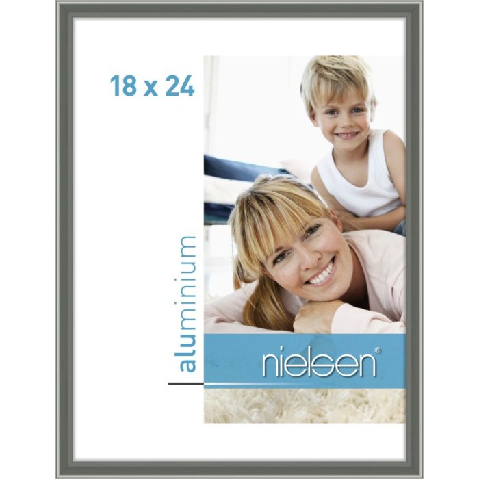 Cornice Nielsen in alluminio Classic 18x24 cm, grigio contrasto
