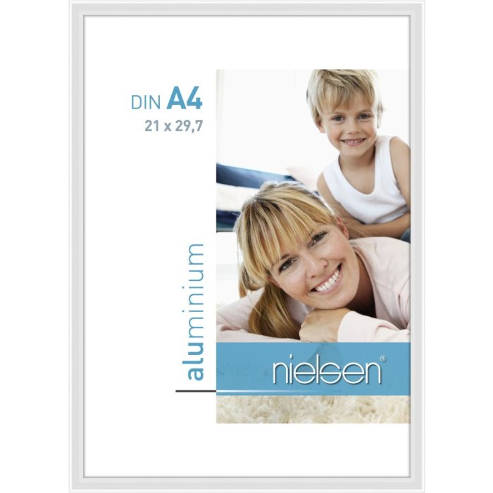 Cornice in alluminio Nielsen Classic 21x29,7 cm bianco Cornice per documenti DIN A4