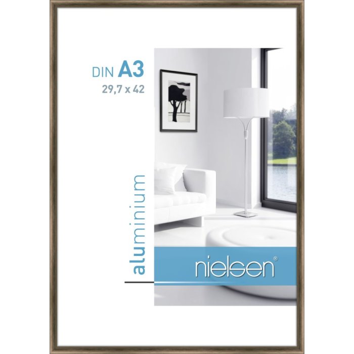 Nielsen Telaio in alluminio Classic 29,7x42 cm struttura noce DIN A3