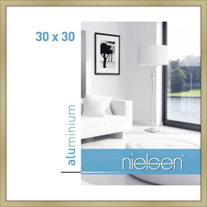 Cornice Nielsen in alluminio Classic 30x30 cm oro opaco