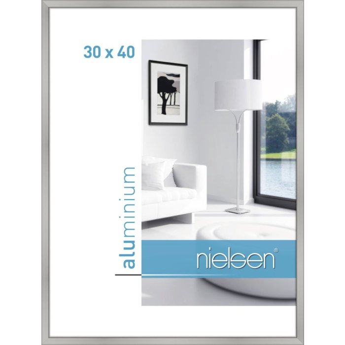 Cornice Nielsen in alluminio Classic 30x40 cm argento opaco